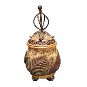 Charleston Collection Charleston S.C. trinket dish 5x5w 9.5 tall w/lid chipped